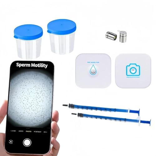 Sperm Magnifying Glass, Suitable for Semen Observation,Home Sperm Testing, Male Fertility Observation, Quick Result, 2PCS