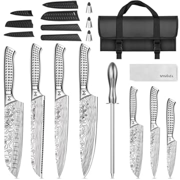 chef knife set with case