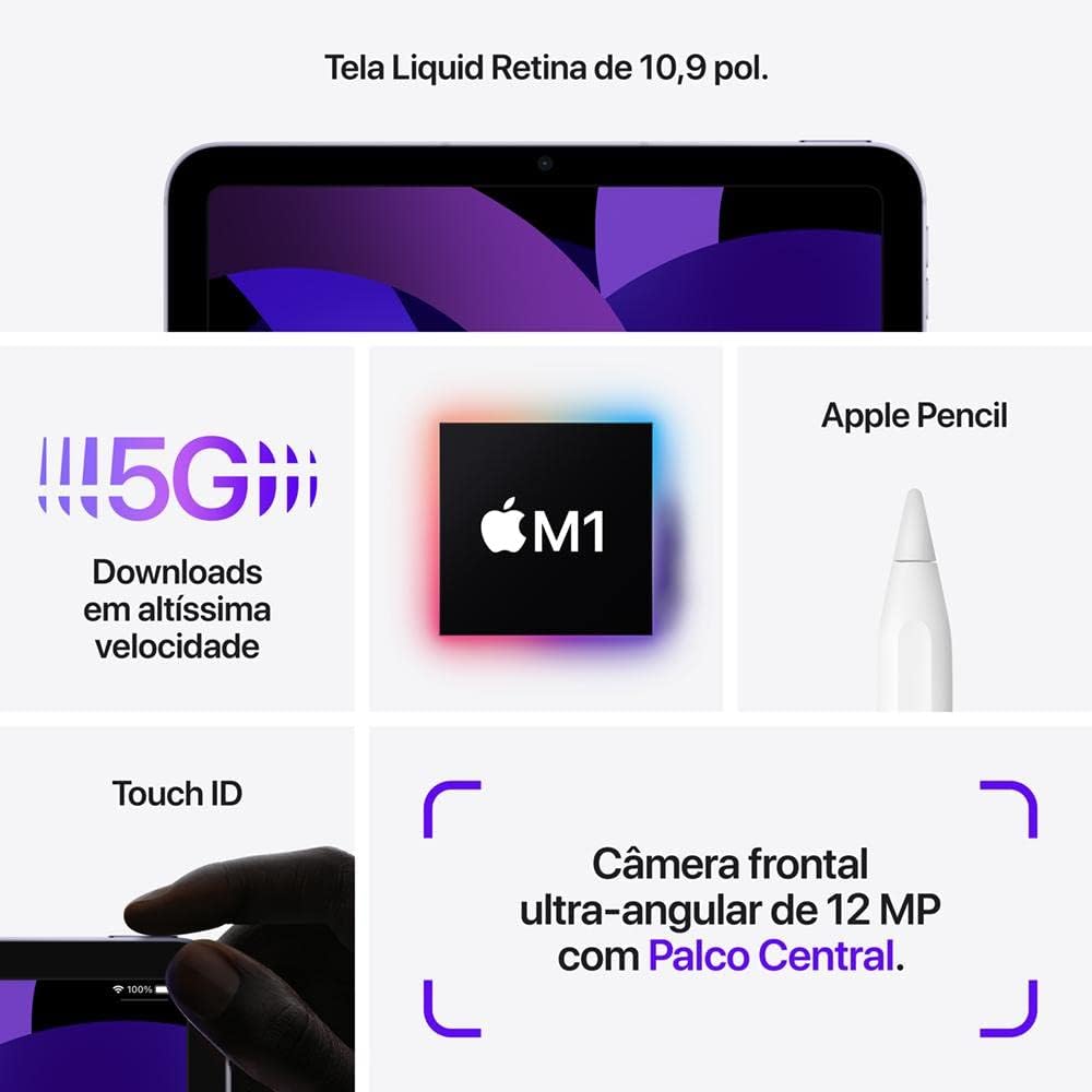 Desconto Amazon Ipad Air 5ª Geração: Chip M1 E Tela Liquid 6 513Ww5 H2Nl. Ac Sl1000