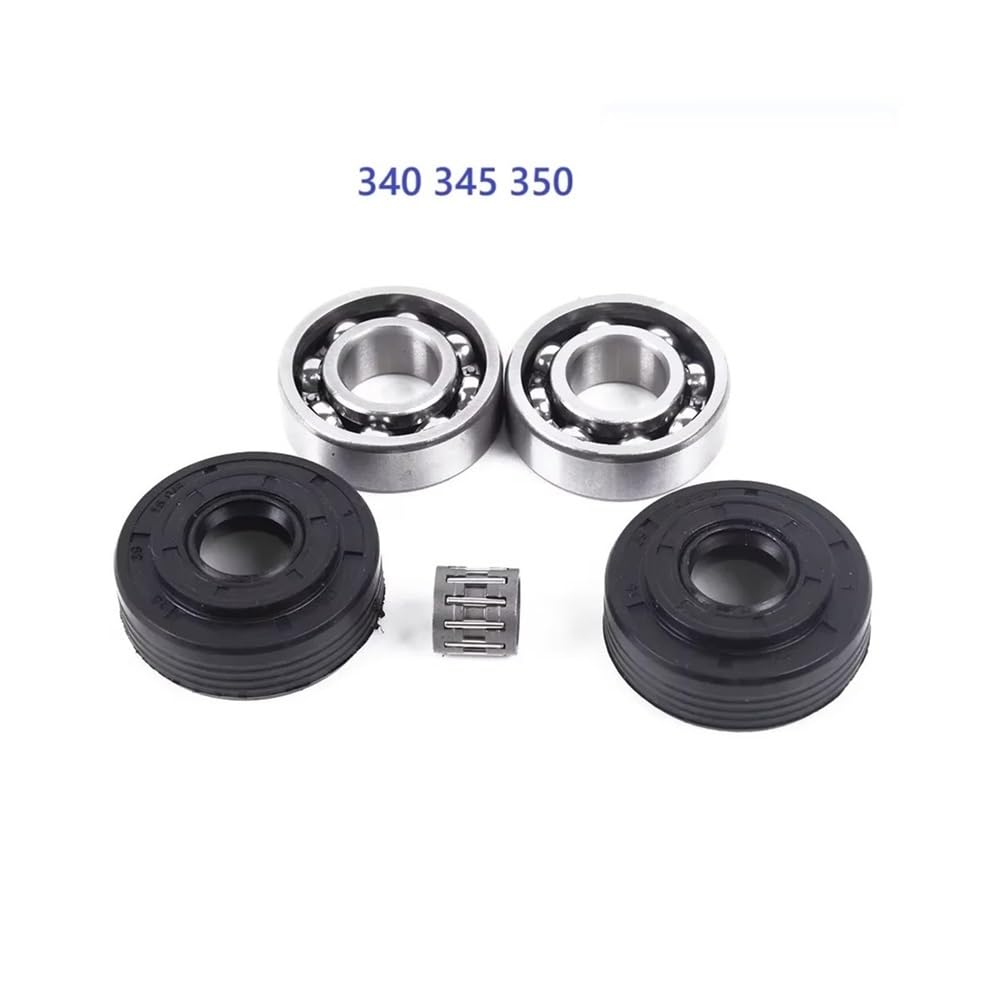 Kit de retenes de Aceite y rodamientos de Agujas del cigüeñal Compatible con motosierras 340, 345, 350, 346, 351, 353, 2145 y 2150.(5 Sets)