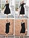 HOTOUCH Women's 3/4 Sleeve Casual Loose Solid Midi T-Shirt Dress (Black XL)