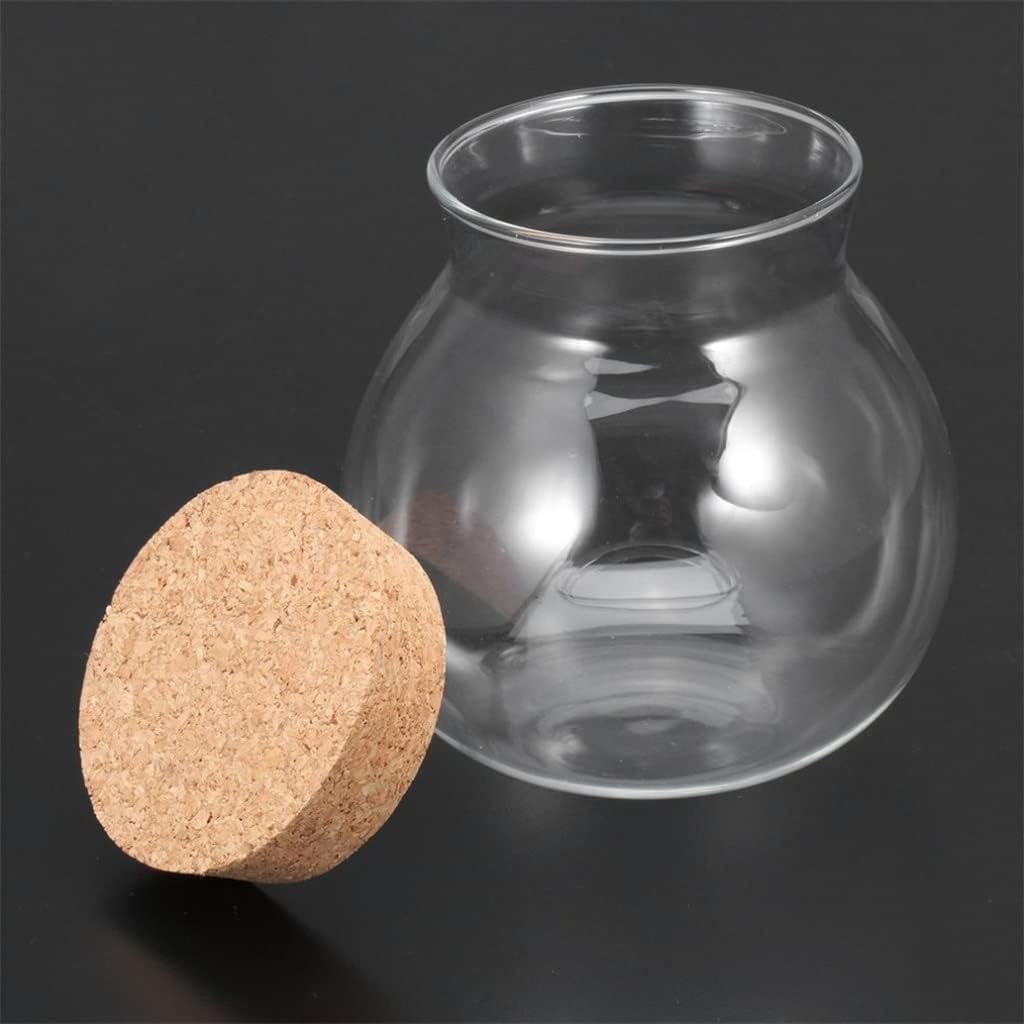Mini with Soft Stopper Decorative Tea Coffee Sugar Glass Storage Jar Kitchen Container