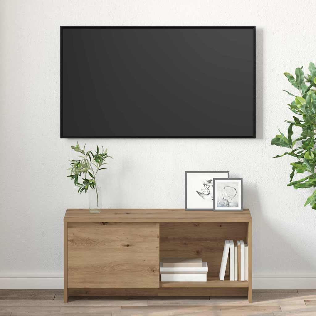 Zestaw szafek pod telewizor Artisan dąb 90 x 35 x 40 cm, materiał drewnopochodny, montaż ścienny, z 2 drzwiami, regał, nowoczesny design, uniwersalny, do salonu, trwały