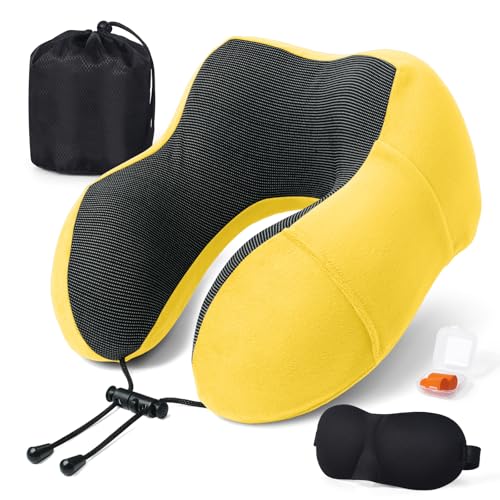 SOMLAW Nackenkissen Reise, Gelb Reisekissen...