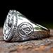 ZMY Home Owl & Skull Signet Ring - Masonic Design Statement Stainless Steel Jewelry (8)