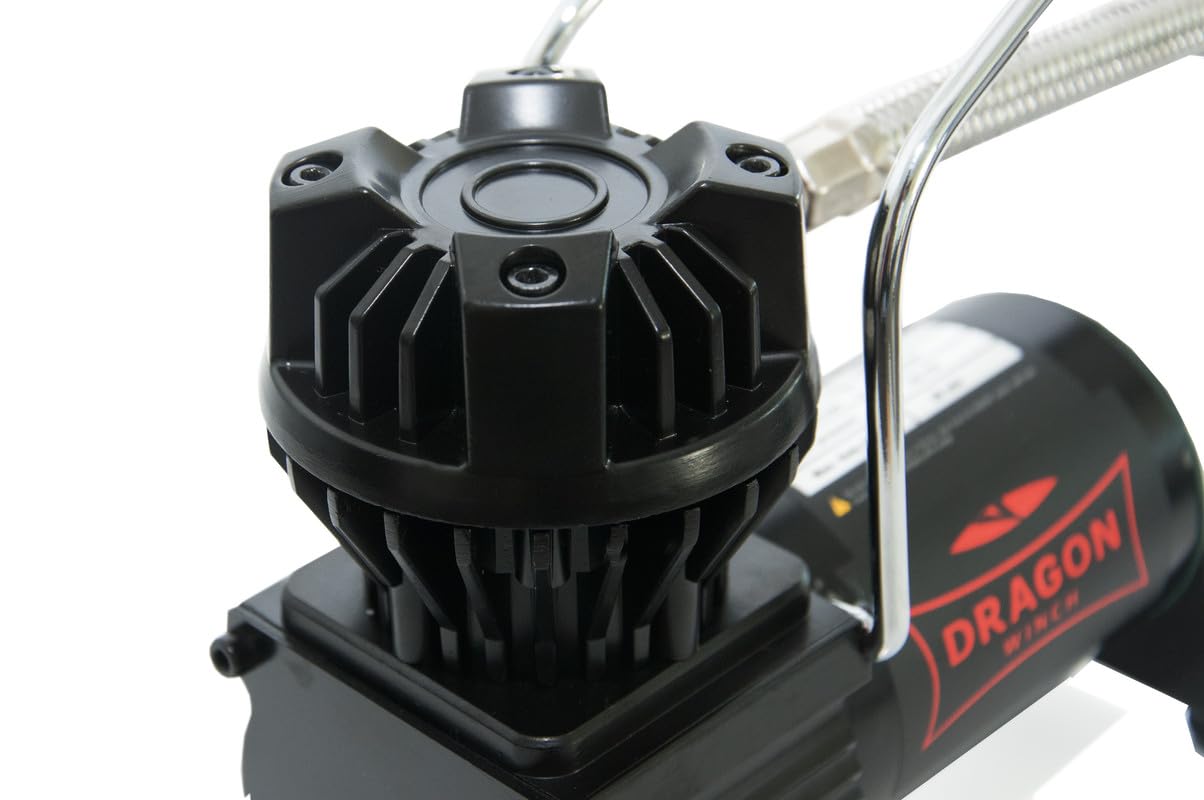 Dragon Winch Kompressor 10,3 BAR / 150 PSI | Kompressor 12V für Auto | Ansaugleistung 54 l/min | Intensität 192W / 16 Amp | Professional Series Autokompressor Portable inkl. Zubehör
