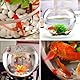 Yardwe FischsäUle Glas Runde - Kugelaquarium Mini - Goldfischglas Deko FüR Zuhause Wohnzimmer BüRo Tisch