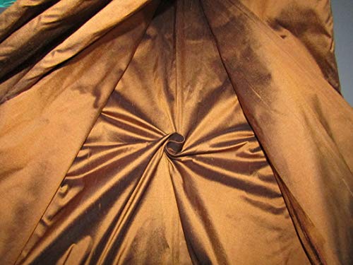 Tissu Dupioni 100% pure soie bronze noir haut de gamme pour haute couture