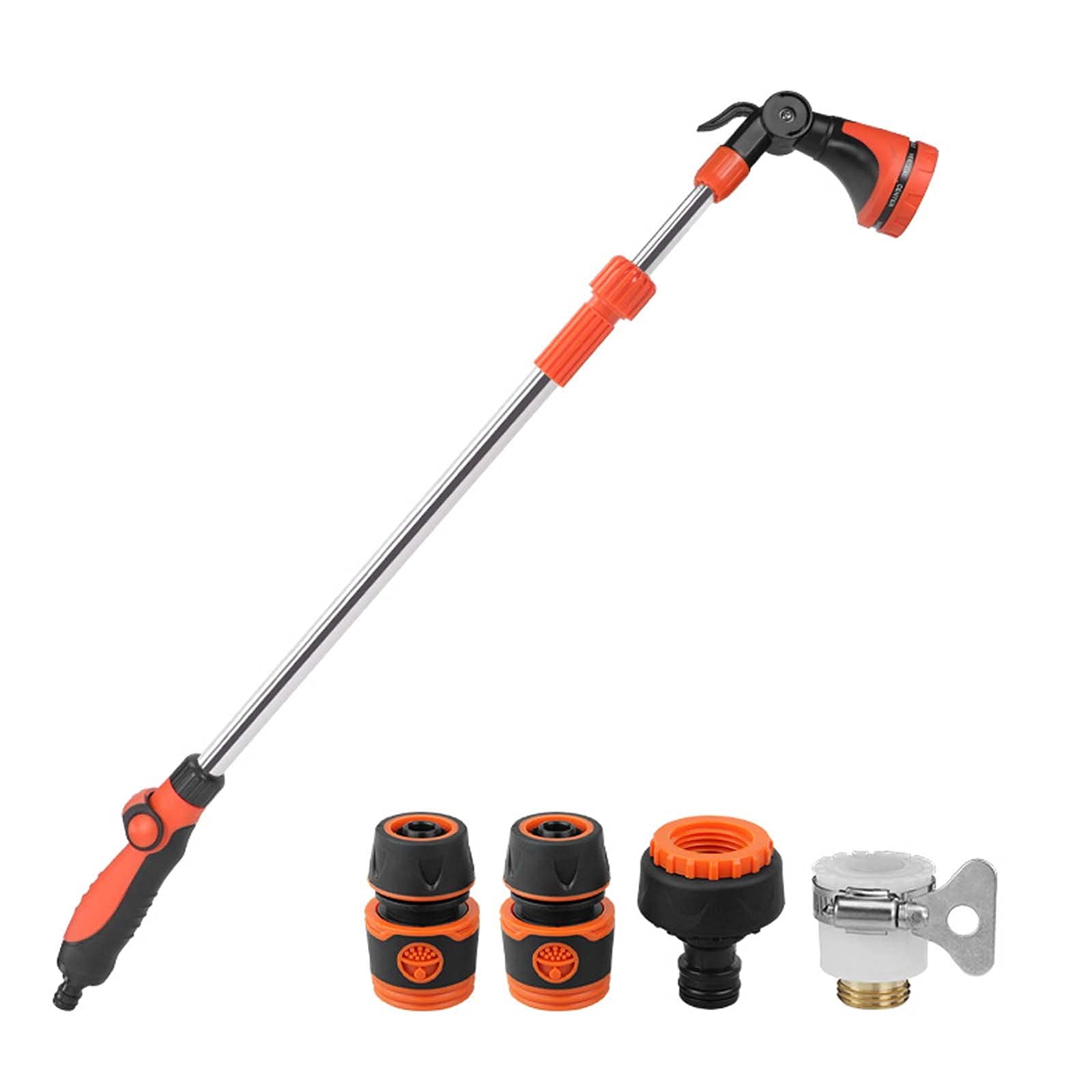 Gartenschlauch-Spritzpistole, 8 Modi Hochdruckdüsen, Teleskopstange, Düsenwinkel Eingestellt, zur Bewässerung Von Pflanzen Oder Rasen, Autowäsche