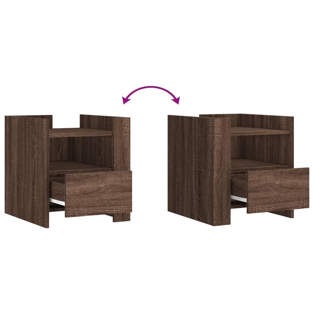Moderner Nachttisch mit Schublade aus robustem Holzwerkstoff, Stauraum für Schlafzimmer und Wohnzimmer, feuchtigkeitsbeständig, stabile Tischplatte, zwei
