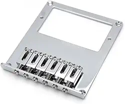 Ponte de guitarra cromada fixa de 6 cordas com parafusos de chave inglesa de substituição para guitarra Telecaster