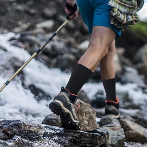 Jiuguva 4 Pairs Waterproof Socks Unisex Waterproof Breathable Outdoor Hiking Wading Fishing Socks for Men Women2