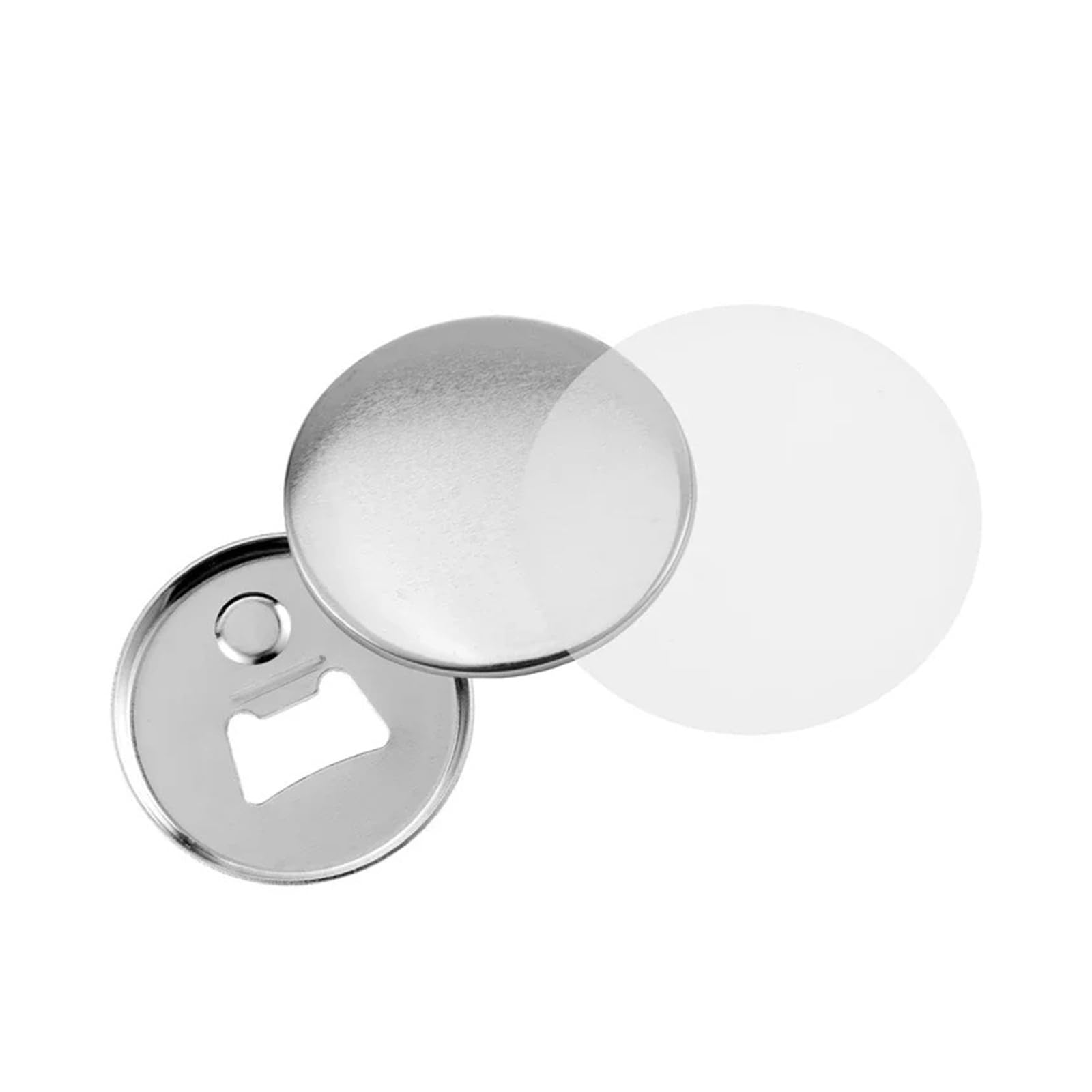 100 Sets 58 mm Magnet-Kühlschrank-Anstecker-Materialien, Flaschenöffner, DIY-Bastelteile for Anstecker- und Button-Maschinen Ausreichende Mengen