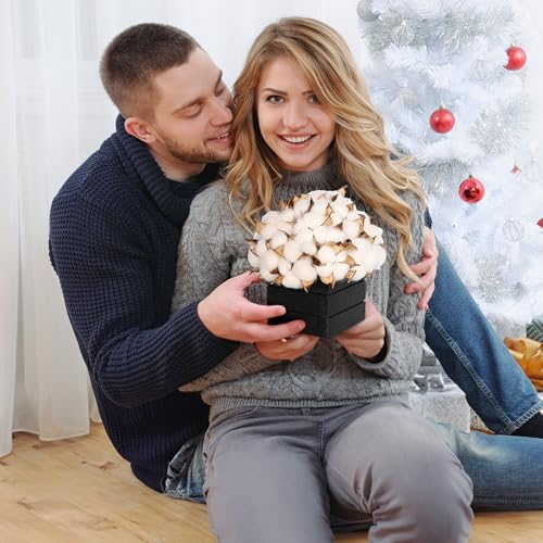 Cossette en coton sous vase en bois véritable déco maison - 7