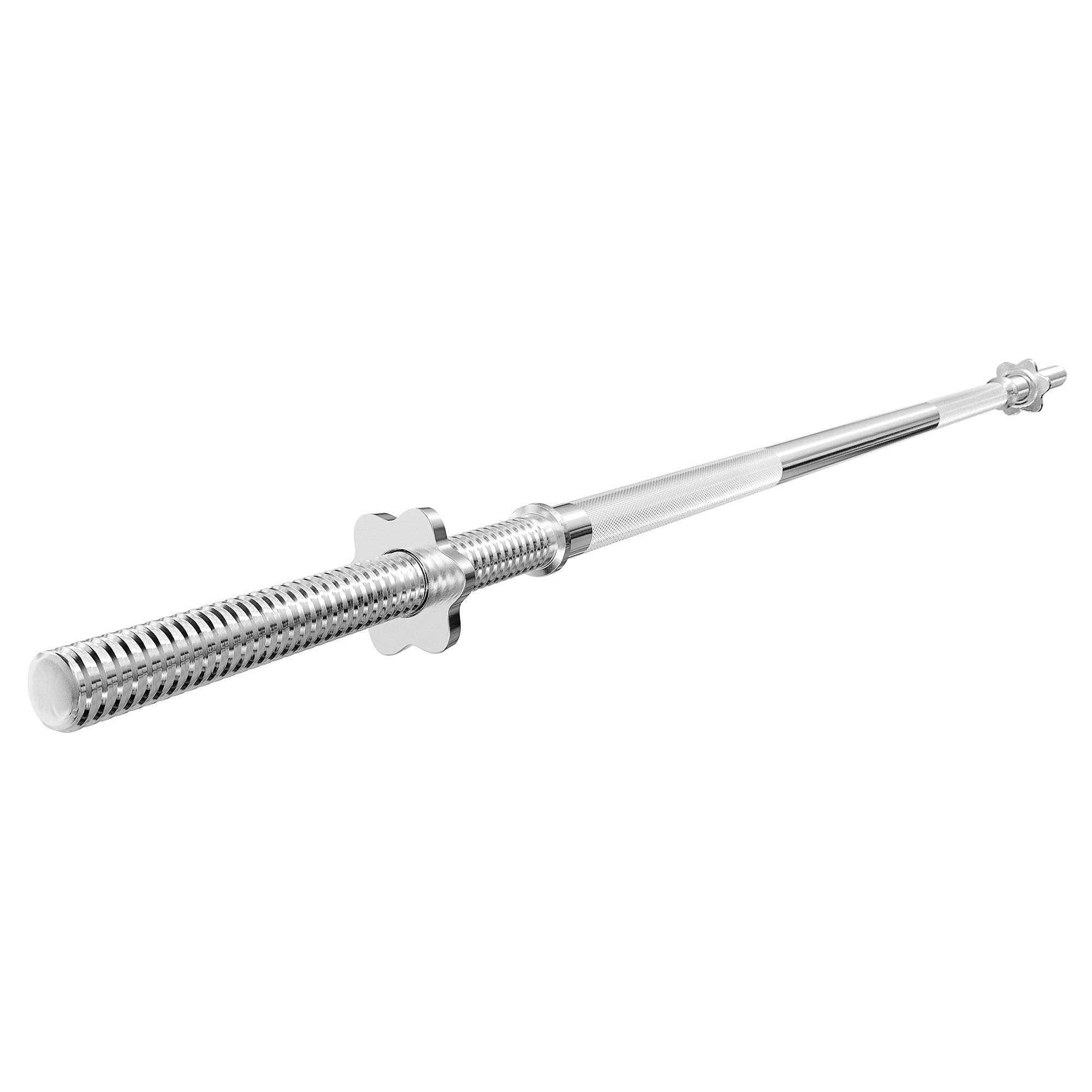 Marbo Sport Mancuernas Ø 30 mm | Barra de pesas de 198 cm, 180 cm, 167 cm, barra de mancuernas de 40 cm, barra SZ y super SZ de 120 cm - cromada y moleteada, con cerraduras