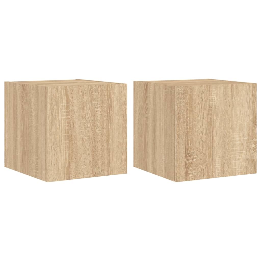ShGaxin Meble do telewizora ściany światła 2 szt. Dąb Sonoma 30,5x35x30 cm, stół telewizyjny, szafka telewizyjna, szafka telewizyjna, stół telewizyjny, meble do salonu, stół do salonu TV - 837223