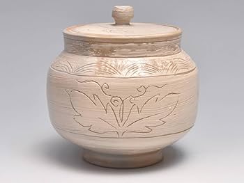 李延園作　粉引水指　共箱 李延園作 粉引水指 共箱