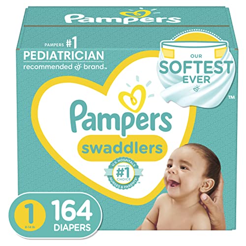 Image of Pampers Swaddlers Newborn Diaper Size 1 164 Count