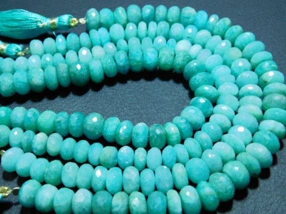 Fil d'amazonite facettée 8mm de qualité AAA pour créer un cadeau d'anniversaire unique
