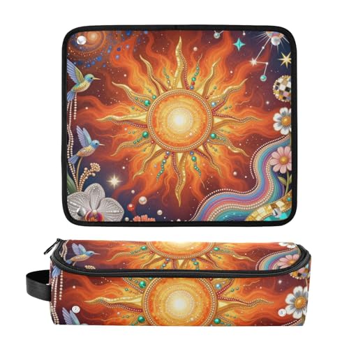 Bolsa organizadora de viaje para herramientas de cabello para mujeres con almohadilla resistente al calor, accesorios removibles para alisadores, rizadores y planchas miniatura 3