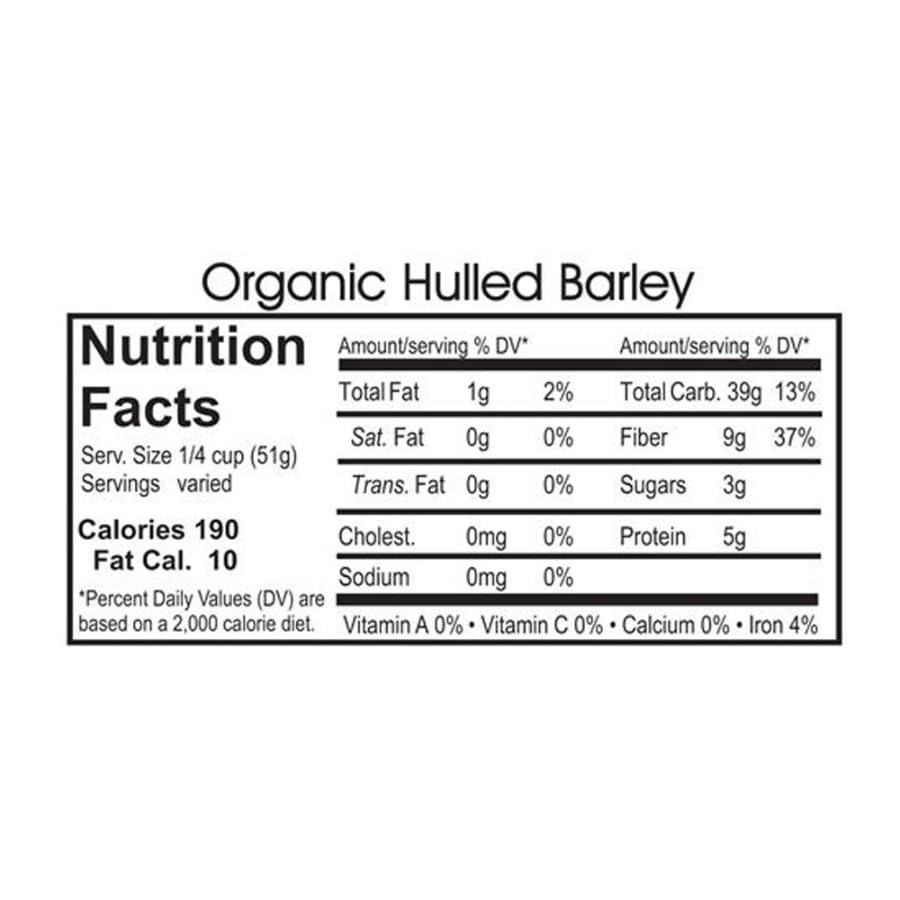 Image of Grain Place Foods Non-GMO Organic Hulled Barley 2lb Bag-SET OF 10