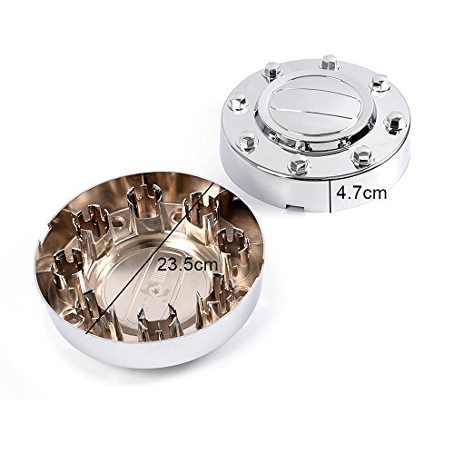 G-Plus Chrome Front Wheel Center Caps Replacement For Dodge Ram 3500 1-Ton Dually Truck 2011-2016 1 Pair #TOP1