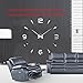 VIPECHO Creative special large diy quartz Decoration 3d wall clock Modern Design mirror sticker Wall Clocks Watch Hours Non-ticking Home Kitchen/Living Room Wall Clock -Silver