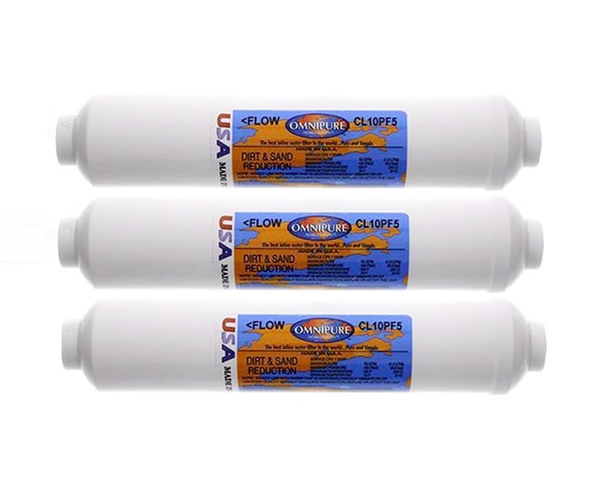 OMNIPURE CL-10PF5 フィルター IPW Industries Inc Omnipure – (CL10PF5-B) – 25,4 x 5,1 cm Sediment