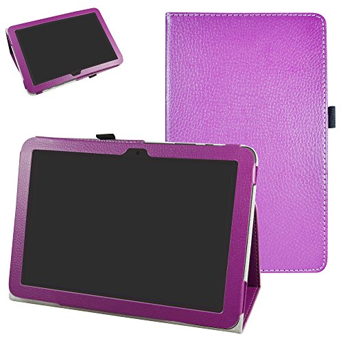 Insignia NS-P10A7100 Case,Mama Mouth PU Leather Folio 2-Folding Stand Cover with Stylus Holder for 10.1