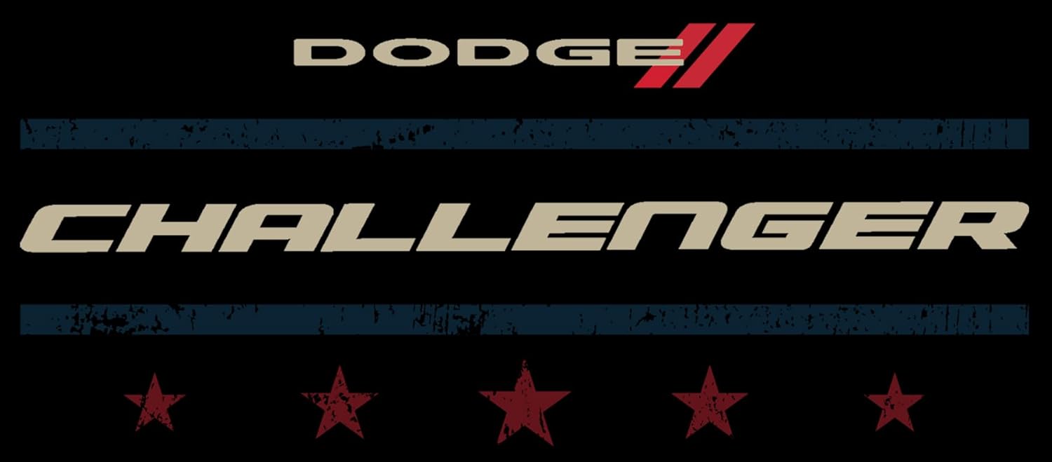 JH DESIGN GROUP Men's Dodge Challenger Pullover Hoodie American Flag 2 Sided Sweatshirt