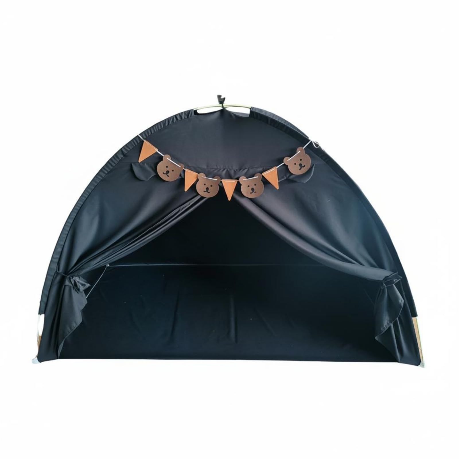 Tenda Gioco Bambini Tenda Giochi Bambini Capanna Bambini Ampia E Accogliente per Area Gioco E Lettura Materiale Vellutato Pesca Adatta per Lettura, Nero