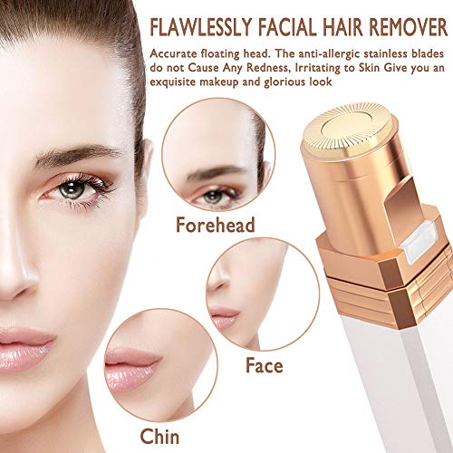 Dolanus Facial Hair Removal for Women, Facial Razors for Women face Painless Facial Hair Trimmer with Built-in LED Light
