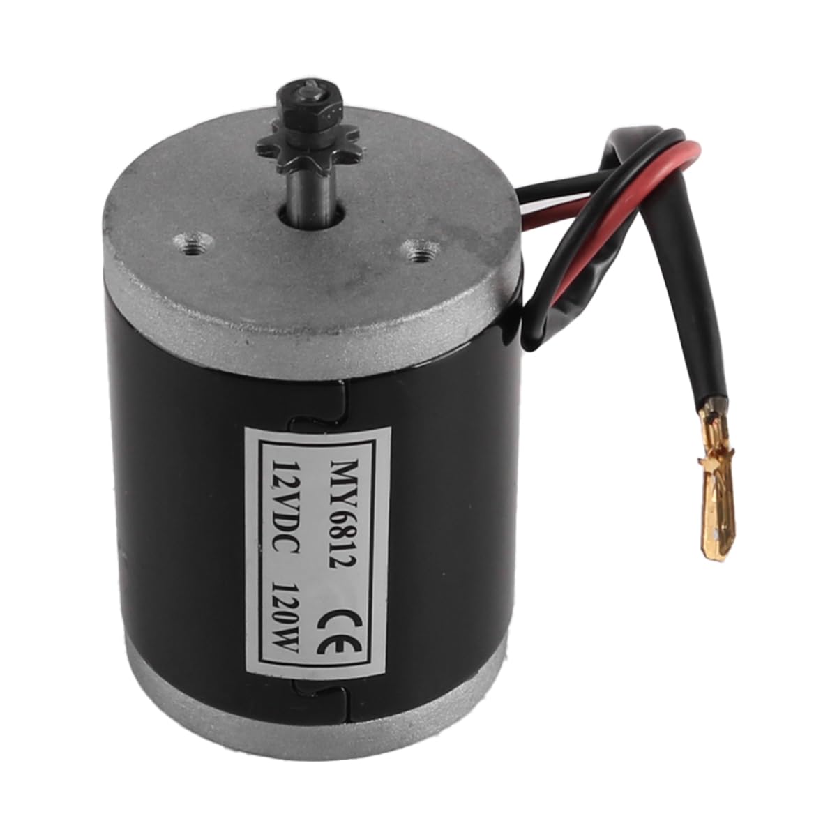 Moteur à courant continu à balais 12 V 120 W MY6812 Moteur électrique pour scooters électriques et vélos électriques avec système d'entraînement par courroie synchrone