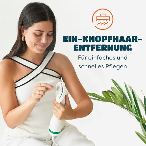 KUUBIA Hundeföhn | 2-in-1 Haartrockner mit Selbstreinigender Bürste | für kleine und mittelgroße Hunde & Katzen | 300W Blower Hundefön | Schmaler Griff, relativ leise, einstellbare Temperatur