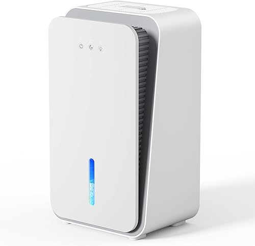 Deshumidificador para el hogar, deshumidificador de 1000 pies cuadrados para sótano, baño, dormitorio con apagado automático, difusor de