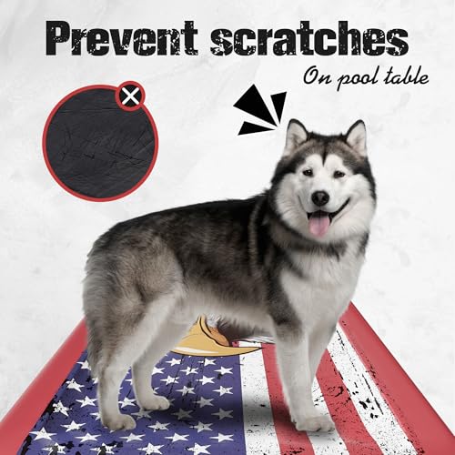 7.5 Foot Pool Table Cover 7.5 ft Billiard Table Covers Outdoor Leather Pool Table Cover for Protecting Pool Table Felt Pool Table Accessories-Red - Image 4