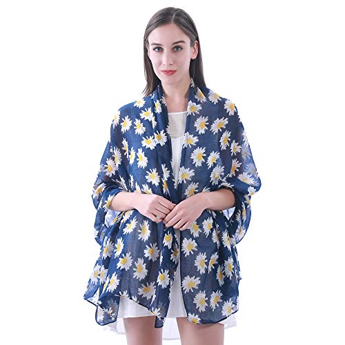 Lina & Lily Daisy Floral Print Women's Scarf Shawl Wrap Lightweight4
