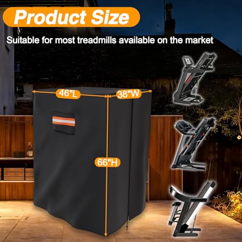 Image of EVRBUL Treadmill Cover Heavy Duty Waterproof Dustproof Running Machine Cover Home Gym Exercise Workout Equipment Protective with Air Vents Reflective Strip Drawstring