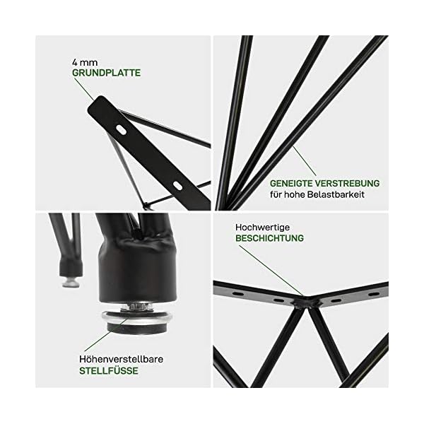 Natural Goods Berlin 2X Tischgestell X Set Hairpin Legs Tischbeine |12mm Stahl | Esstisch, Schreibtisch, Bank… – Bild 8