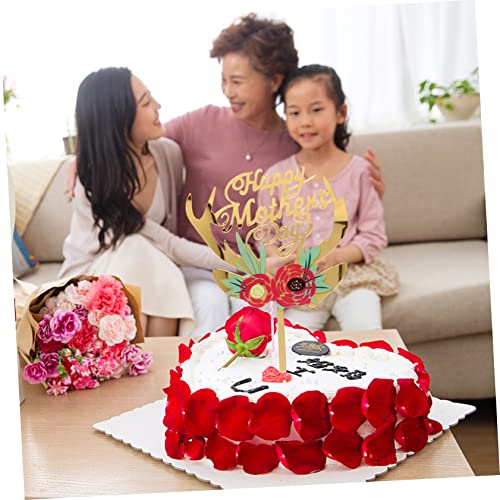 ifundom 6 Pçs Ornamento Mãe Topper Sortidos Toppers Cartões De Seleção De Acrílico Ornamentos Mães P