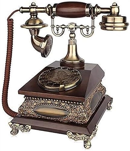 Téléphone rétro vintage ELzEy classique fixe filaire à bouton poussoir pour maison