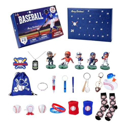 Calendrier de l'Avent Baseball de Noël Accessoires de Baseball Amusants