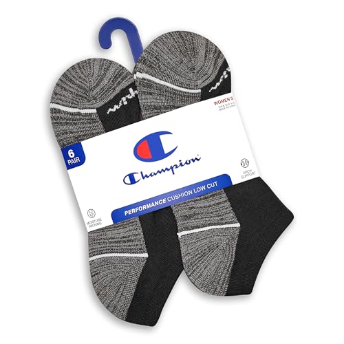 Image of Champion Women's Low Cut Beathable Moisture-Wicking Athletic Socks (6-Pack)