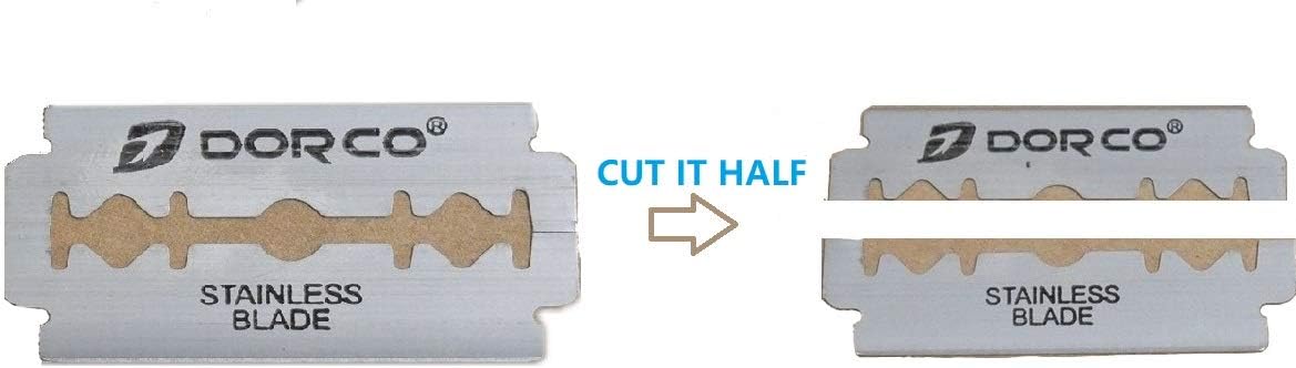 Classic Barber Razor Blade For Shaving With Replaceable Blade Single Edge (Silver)