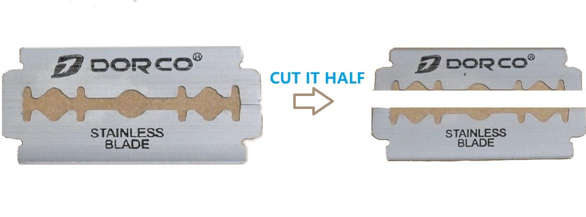 Classic Barber Razor Blade For Shaving With Replaceable Blade Single Edge (Silver)