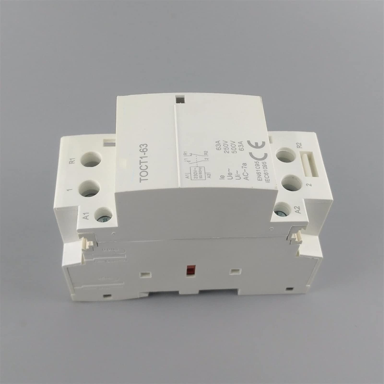 PAKMEZ Stycznik TECT1 2P 63A 1NC 1NO 220V/230V 50/60Hz Szyna DIN Styczniki modułowe AC do użytku domowego Przemysłowe instalacje elektryczne Elektryczność przemysłowa