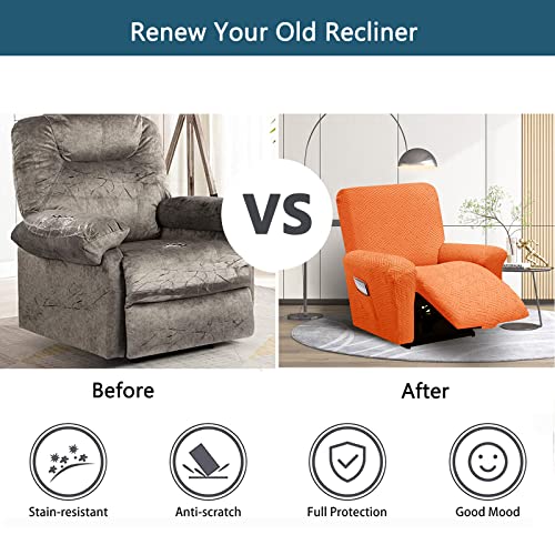 Funda de sofa reclinable antideslizante OBASDFD con correa elastica rosa 7