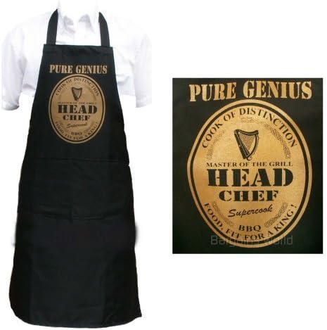 Pure Genius Guinness Novelty Apron. BBQ or Kitchen. Men & Women. Fantastic Gift!