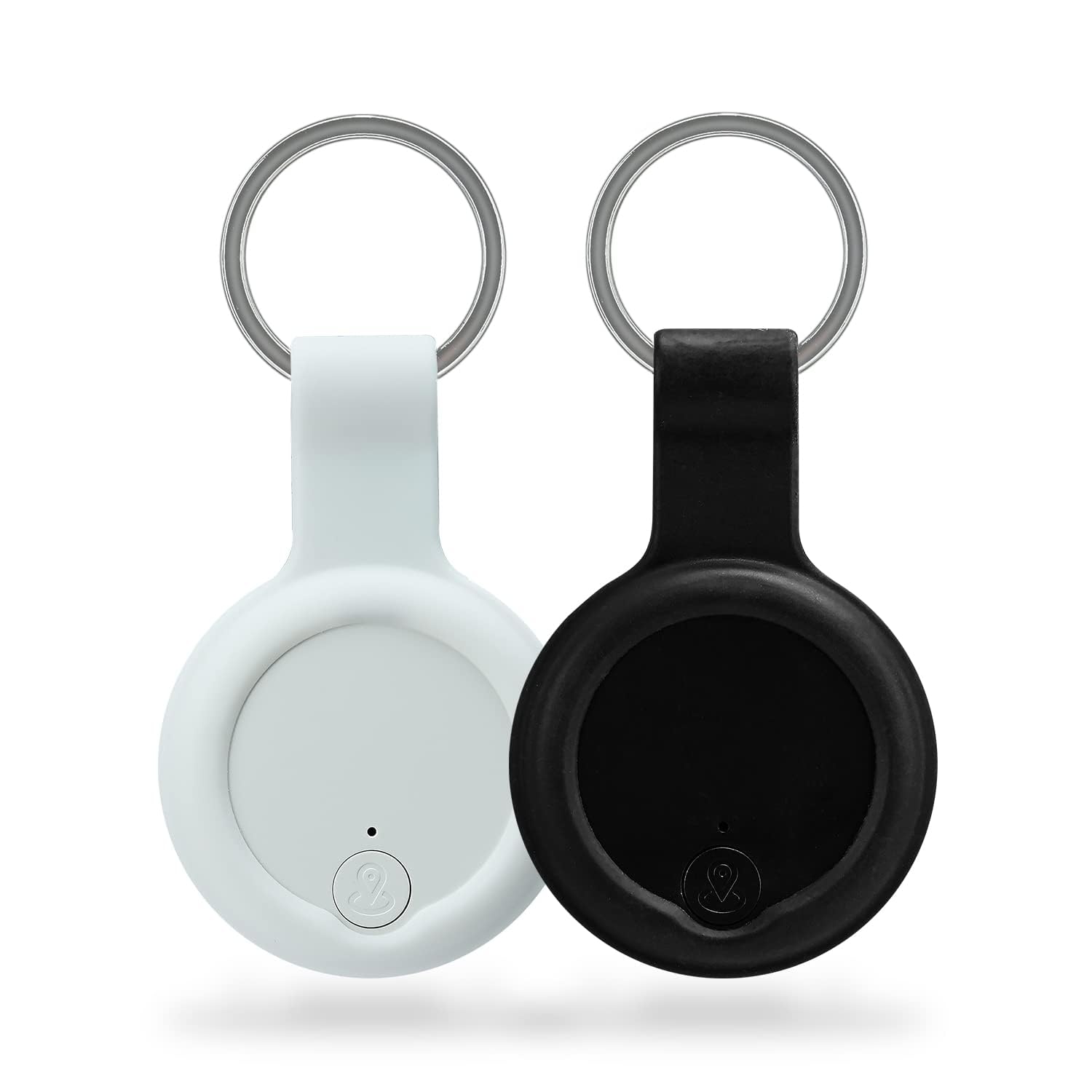 2 Pack Bluetooth Key Finder Locator, Mini Anti Lost Item Finder Tag Key Tracker Alarm For Pet, Key, Wallet, Luggage, Compatible With Ios And Android, Incl Silicone Protective Cases (White and Black)