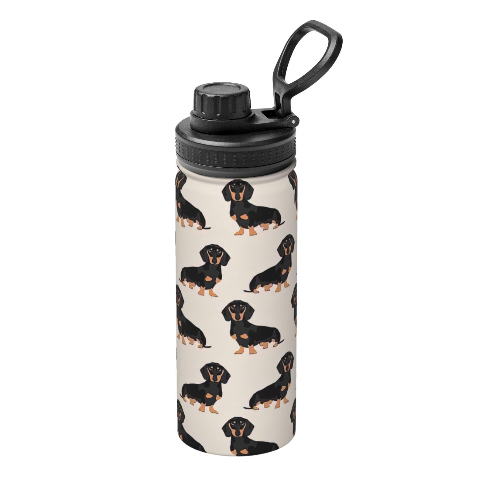 Bouteille d'eau isotherme en inox motif chien, cadeau idéal